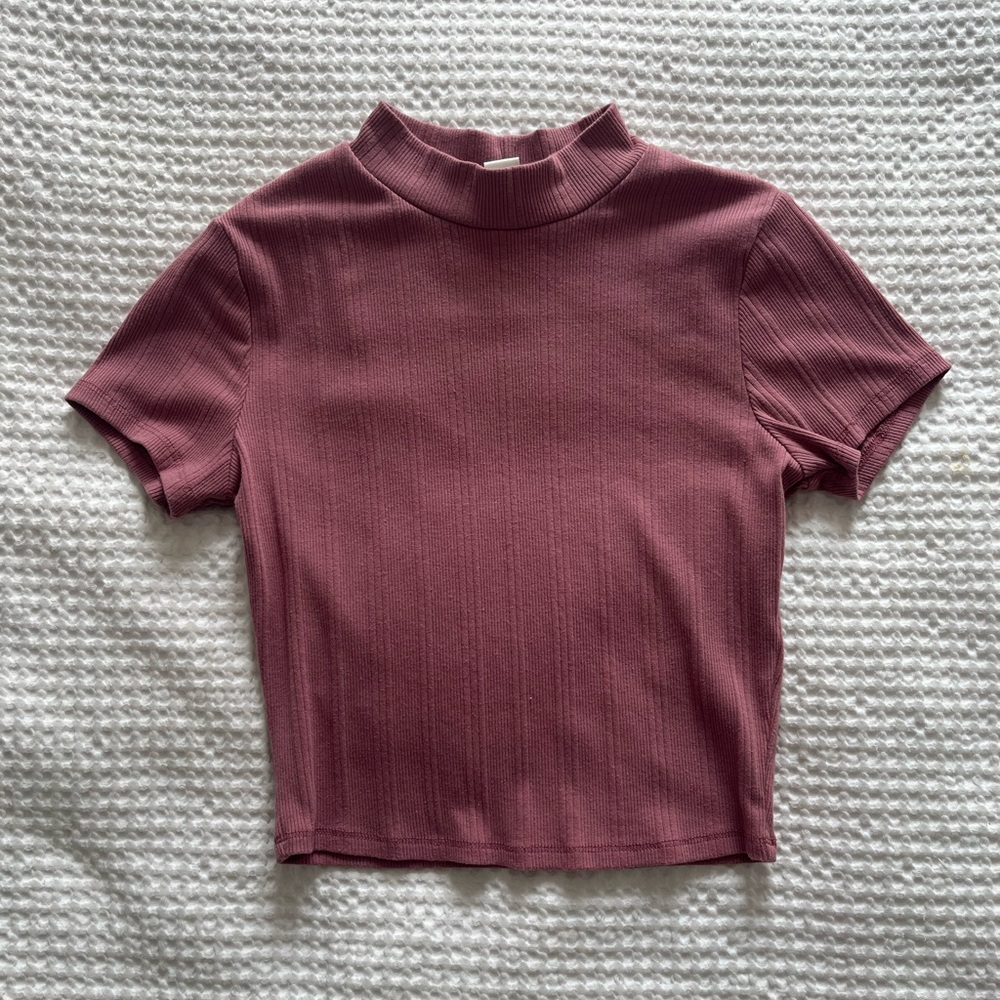 Pink crop top with sleeves
